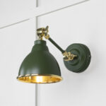 Smooth Brass Brindley Wall Light in Heath | 49716SH