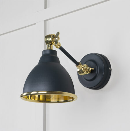 Smooth Brass Brindley Wall Light in Soot | 49716SSO - Image 2