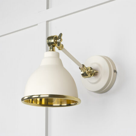 From the Anvil Smooth Brass Brindley Wall Light in Teasel - Image 2