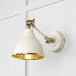 Smooth Brass Brindley Wall Light in Teasel | 49716STE