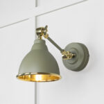 Smooth Brass Brindley Wall Light in Tump | 49716STU
