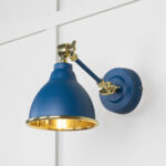 Smooth Brass Brindley Wall Light in Upstream | 49716SU