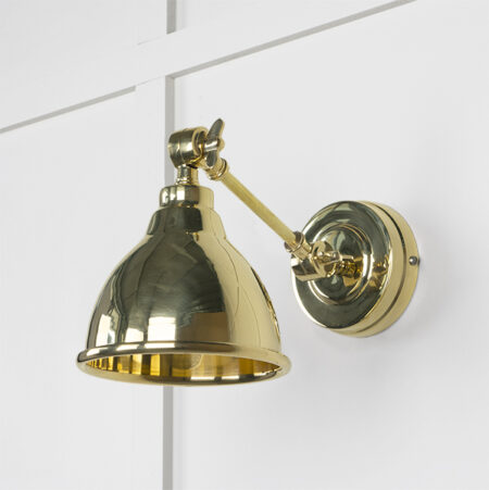 Smooth Brass Brindley Wall Light | 49716 - Image 2