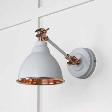 Hammered Copper Brindley Wall Light in Birch | 49717SBI - Image 2