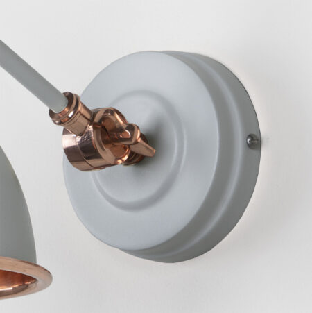 Hammered Copper Brindley Wall Light in Birch | 49717SBI - Image 5