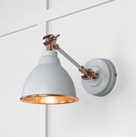 Hammered Copper Brindley Wall Light in Birch | 49717SBI