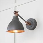 Hammered Copper Brindley Wall Light in Bluff | 49717SBL