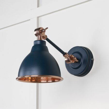 Hammered Copper Brindley Wall Light in Dusk | 49717SDU - Image 2