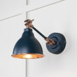 Hammered Copper Brindley Wall Light in Dusk | 49717SDU