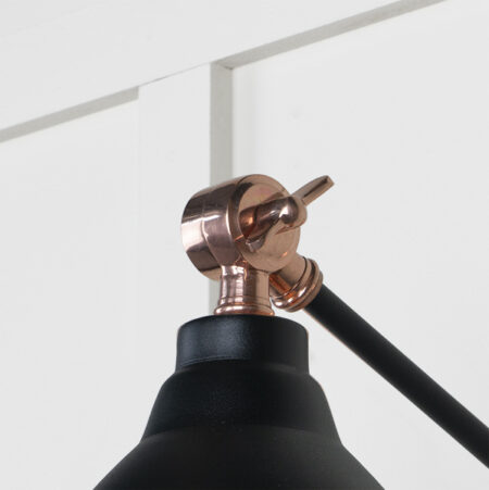 Hammered Copper Brindley Wall Light in Elan Black | 49717SEB - Image 4