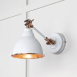 Hammered Copper Brindley Wall Light in Flock | 49717SF