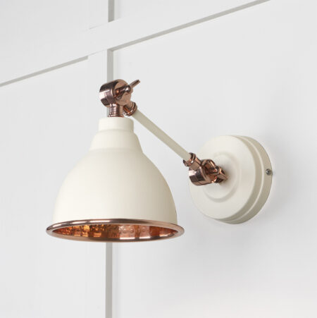 Hammered Copper Brindley Wall Light in Teasel | 49717STE - Image 2
