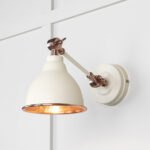 Hammered Copper Brindley Wall Light in Teasel | 49717STE