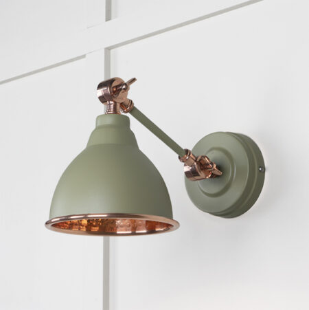 Hammered Copper Brindley Wall Light in Tump | 49717STU - Image 2