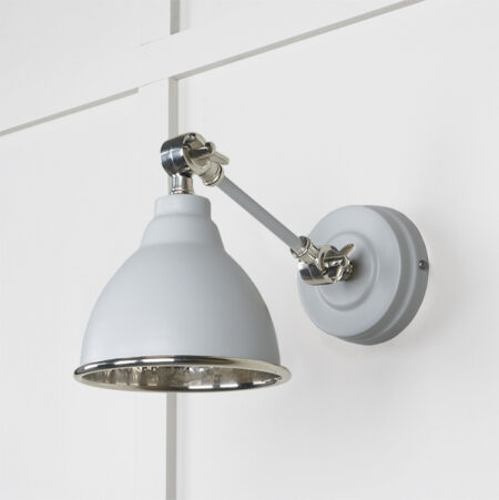 Hammered Nickel Brindley Wall Light in Birch | 49718SBI - Image 2