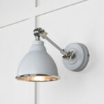 Hammered Nickel Brindley Wall Light in Birch | 49718SBI