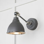 Hammered Nickel Brindley Wall Light in Bluff | 49718SBL