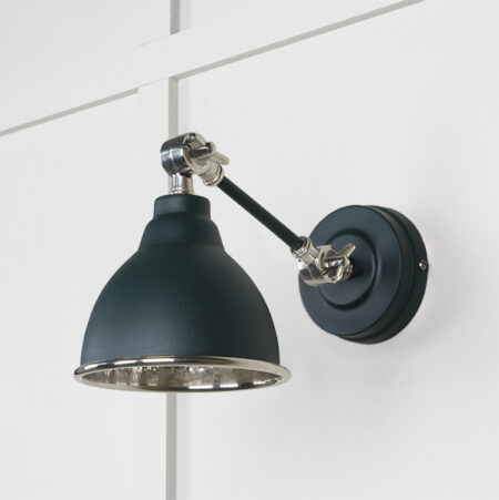 Hammered Nickel Brindley Wall Light in Dingle | 49718SDI - Image 2
