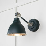 Hammered Nickel Brindley Wall Light in Dingle | 49718SDI