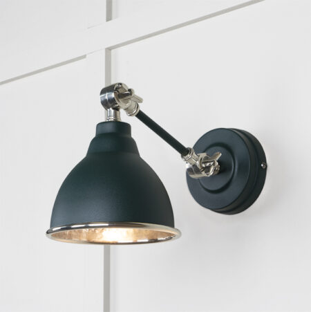 Hammered Nickel Brindley Wall Light in Dingle | 49718SDI