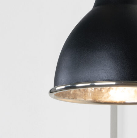 Hammered Nickel Brindley Wall Light in Elan Black | 49718SEB - Image 3