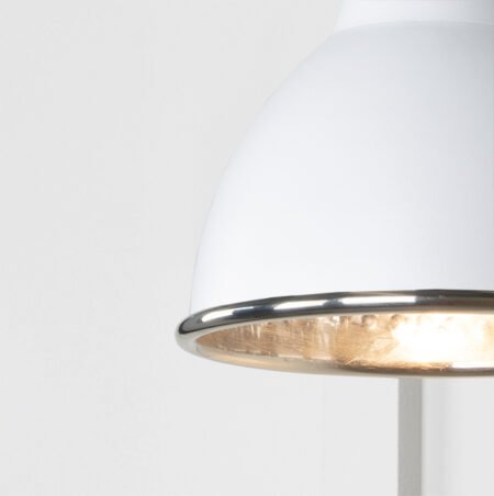 Hammered Nickel Brindley Wall Light in Flock | 49718SF - Image 3