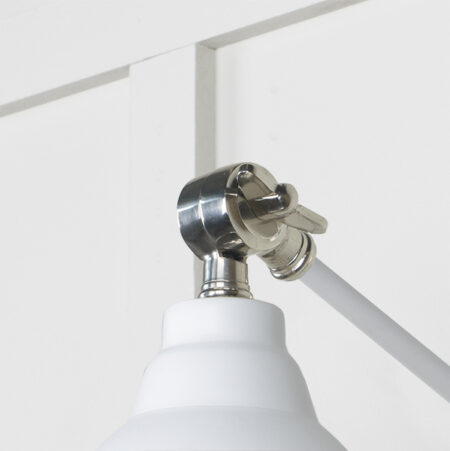 Hammered Nickel Brindley Wall Light in Flock | 49718SF - Image 4