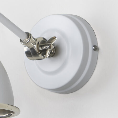Hammered Nickel Brindley Wall Light in Flock | 49718SF - Image 5