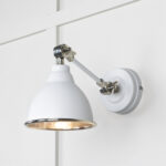 Hammered Nickel Brindley Wall Light in Flock | 49718SF