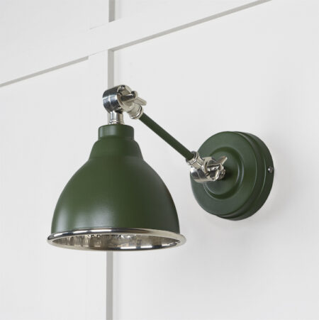 Hammered Nickel Brindley Wall Light in Heath | 49718SH - Image 2