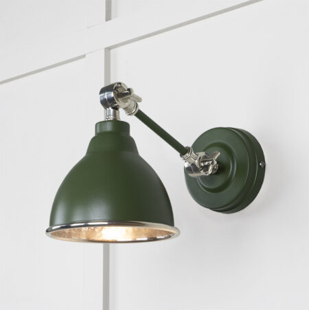 Hammered Nickel Brindley Wall Light in Heath | 49718SH