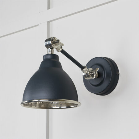 Hammered Nickel Brindley Wall Light in Soot | 49718SSO - Image 2