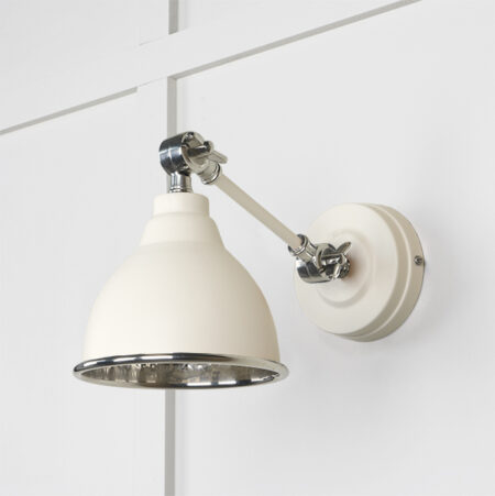 Hammered Nickel Brindley Wall Light in Teasel | 49718STE - Image 2