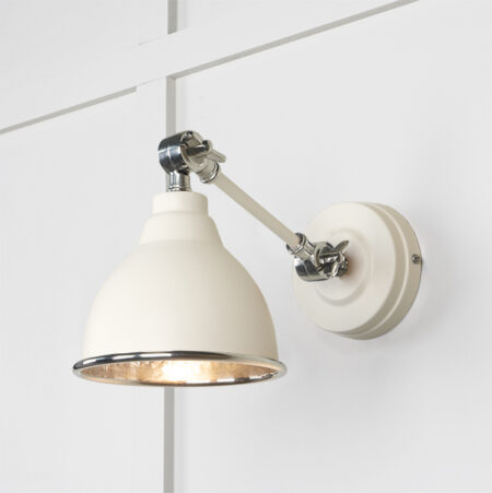 Hammered Nickel Brindley Wall Light in Teasel | 49718STE