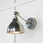 Hammered Nickel Brindley Wall Light | 49718