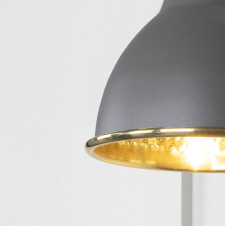 Hammered Brass Brindley Wall Light in Bluff | 49719SBL - Image 3