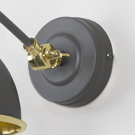Hammered Brass Brindley Wall Light in Bluff | 49719SBL - Image 5