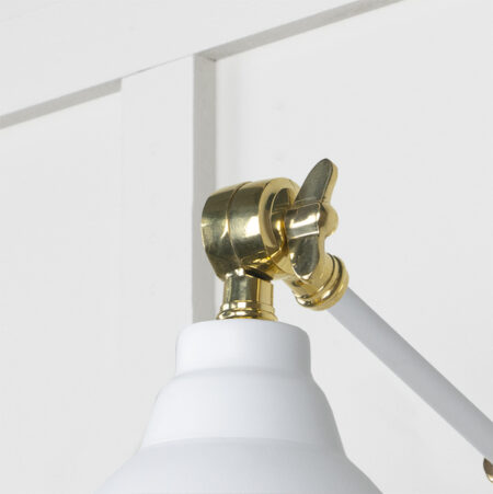 Hammered Brass Brindley Wall Light in Flock | 49719SF - Image 4