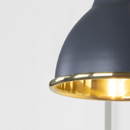 Hammered Brass Brindley Wall Light in Slate | 49719SSL - Image 3