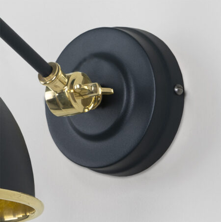 Hammered Brass Brindley Wall Light in Soot | 49719SSO - Image 5