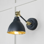 Hammered Brass Brindley Wall Light in Soot | 49719SSO