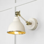 Hammered Brass Brindley Wall Light in Teasel | 49719STE