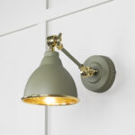 Hammered Brass Brindley Wall Light in Tump | 49719STU