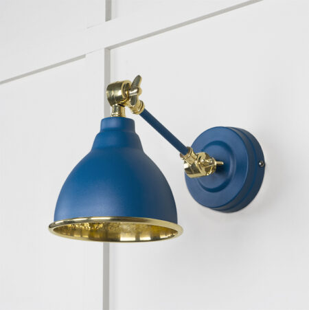 Hammered Brass Brindley Wall Light in Upstream | 49719SU - Image 2