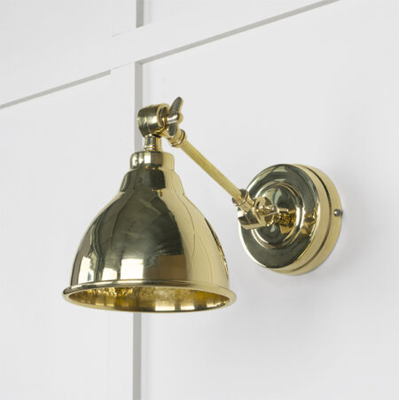 Hammered Brass Brindley Wall Light | 49719 - Image 2