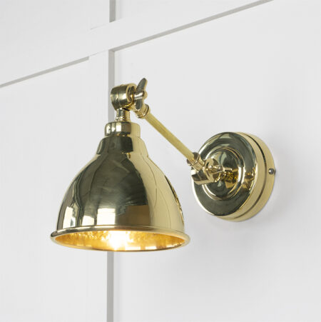 Hammered Brass Brindley Wall Light | 49719