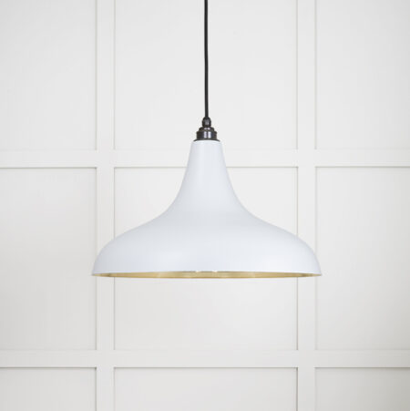 Smooth Brass Frankley Pendant in Birch | 49722SBI - Image 2