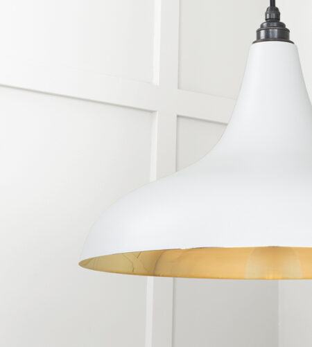 Smooth Brass Frankley Pendant in Birch | 49722SBI - Image 5
