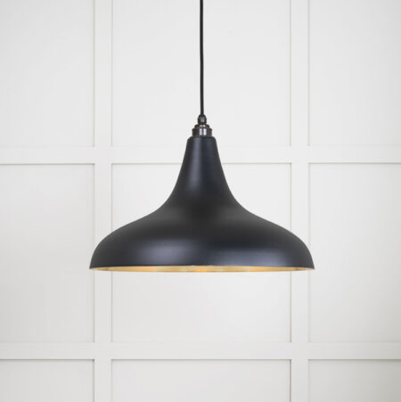 Smooth Brass Frankley Pendant in Elan Black | 49722SEB