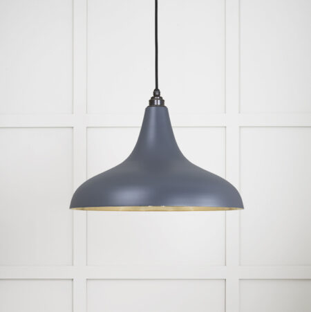 Smooth Brass Frankley Pendant in Slate | 49722SSL - Image 2
